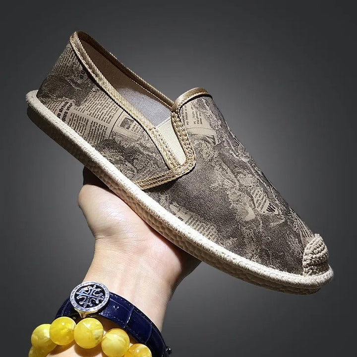 Platte herenschoenen zonder veters periodiek ontwerp - Arlen