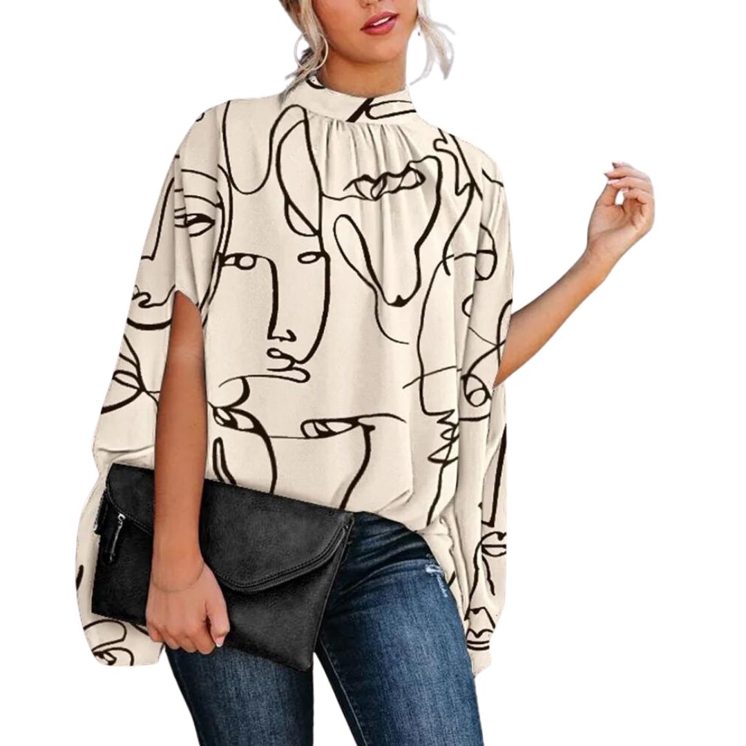 Kara - elegante blouse met abstract patroon