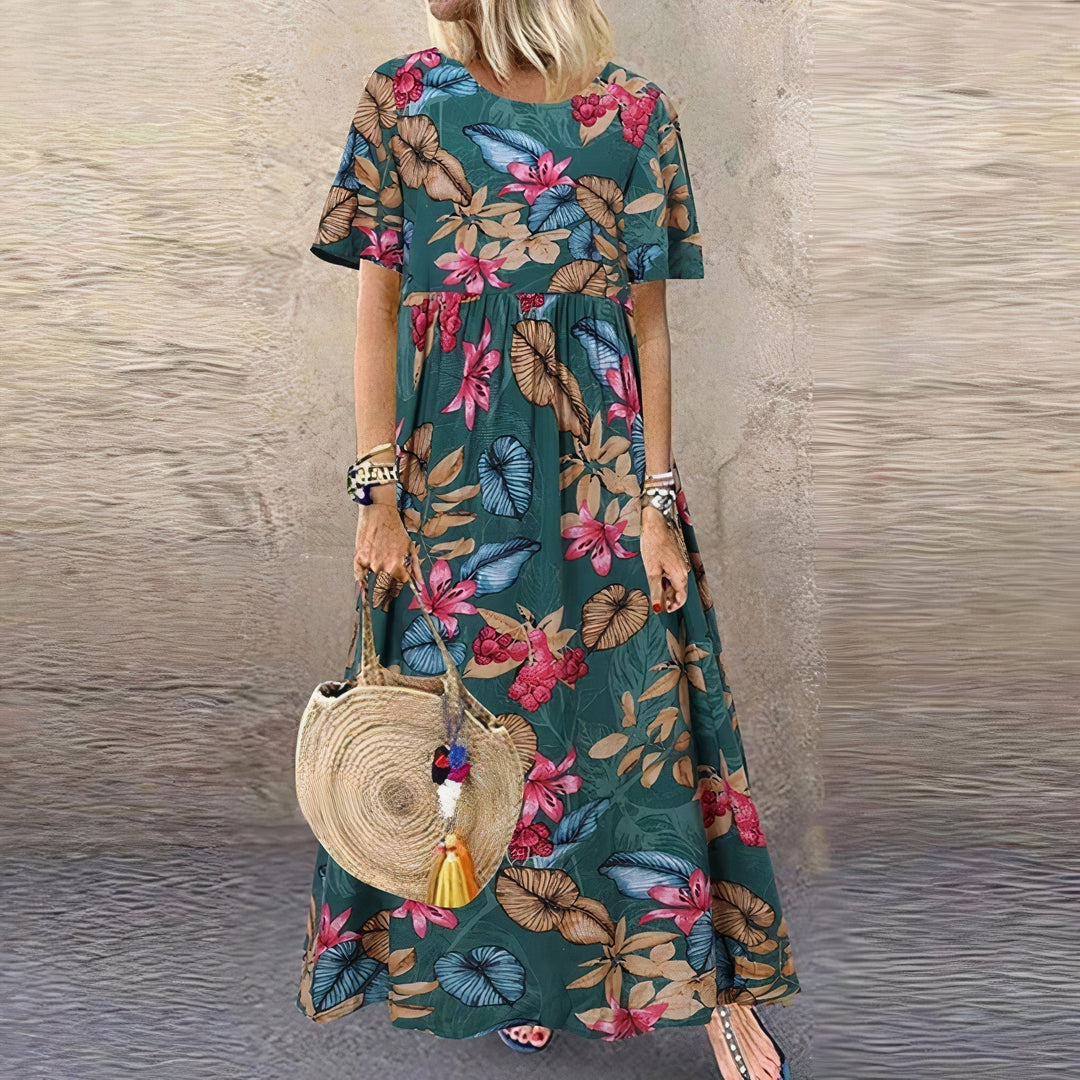 Lotte - levendige maxi jurk met bloemen voor een elegante look