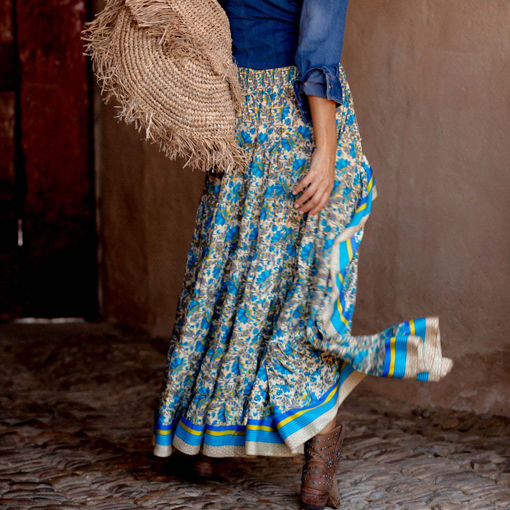 Boho lange rok met chique etnische print perfect voor een casual en elegante look