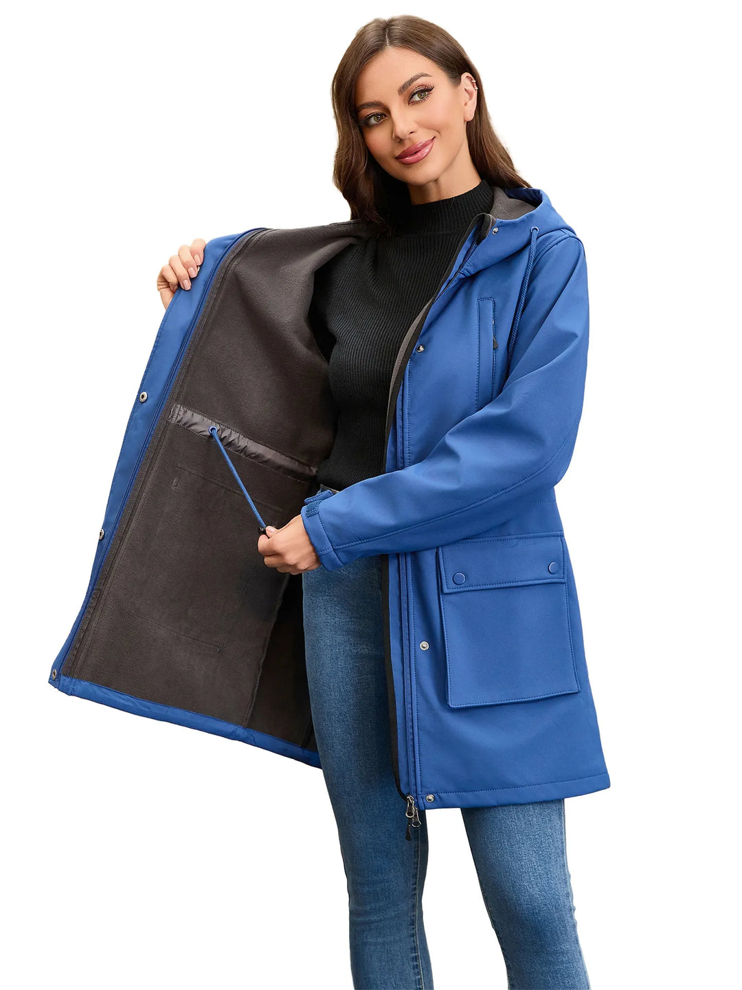 Waterdicht softshell damesjack met capuchon - Elina