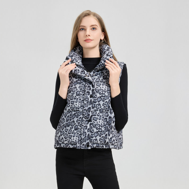 Gewatteerd damesgilet met dierenprint - Alisanne