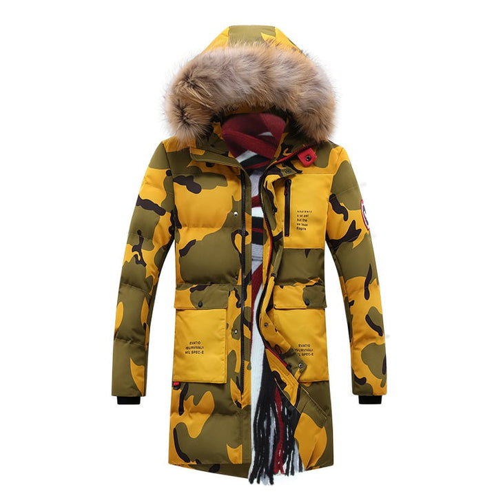 Gewatteerde parka met camouflageprint voor heren - Leonard