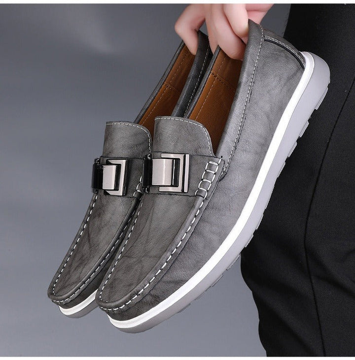 Stijlvolle bruine leren herenschoenen Britse stijl - Weston