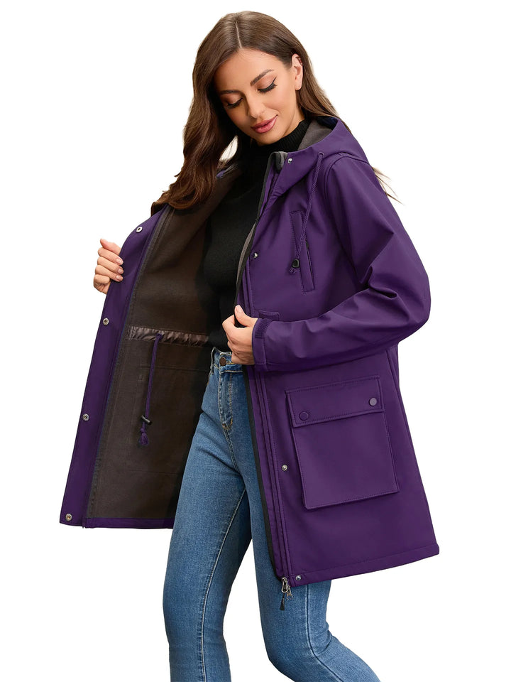 Waterdicht softshell damesjack met capuchon - Elina