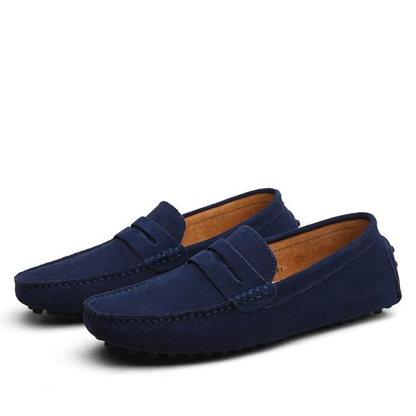 Echte suède casual herenschoenen - Larkstone