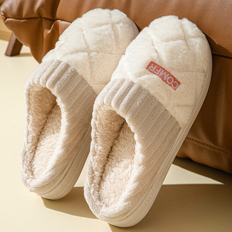 Uniseks winterslippers pluche antislip Rombe - Elen