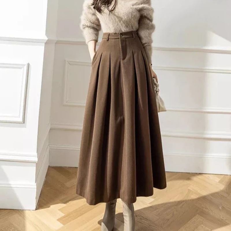 Plooirok met hoge taille voor dames - Casual