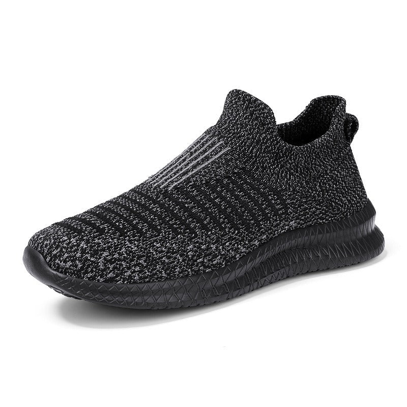 Slipvaste herensneakers van stof modern grafietblauw - model Dorian