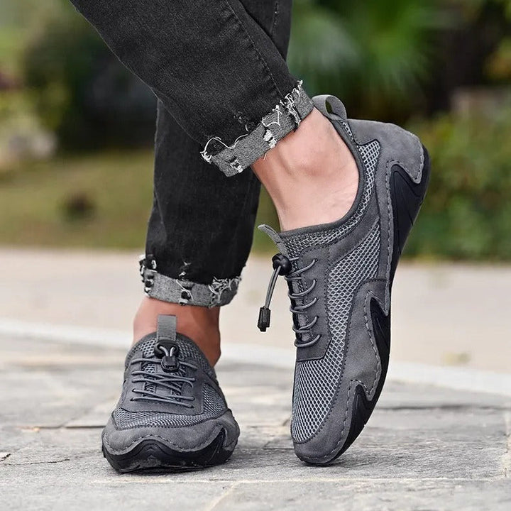 Ademende herentrainers van mesh in casual design - Elías