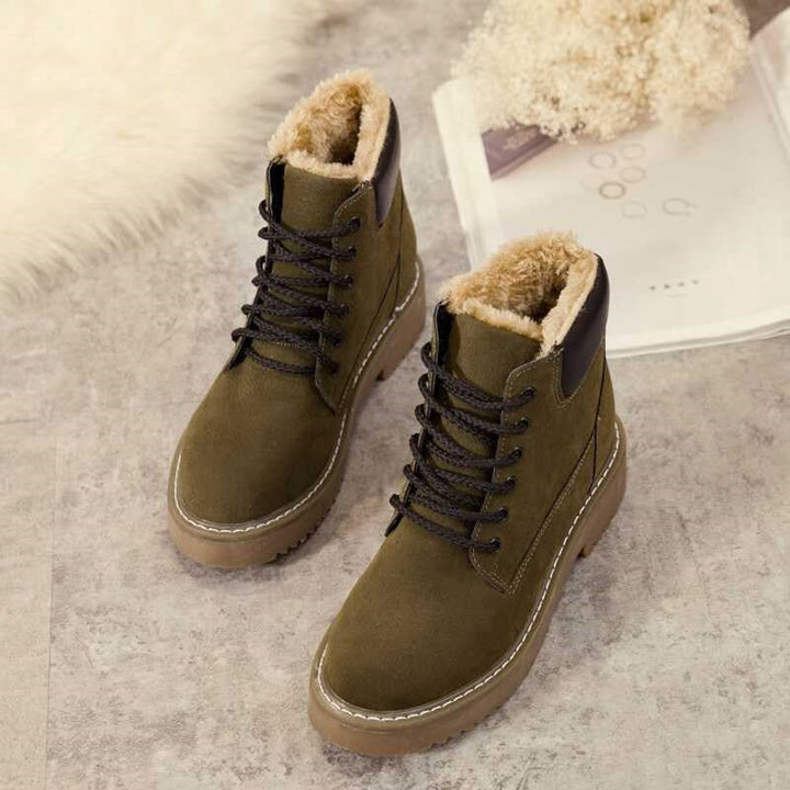 Dameslaarzen met suède-effect en warme binnenkant - Nerelis