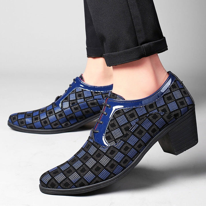 Herenschoenen blokhak spitse teen - Enric