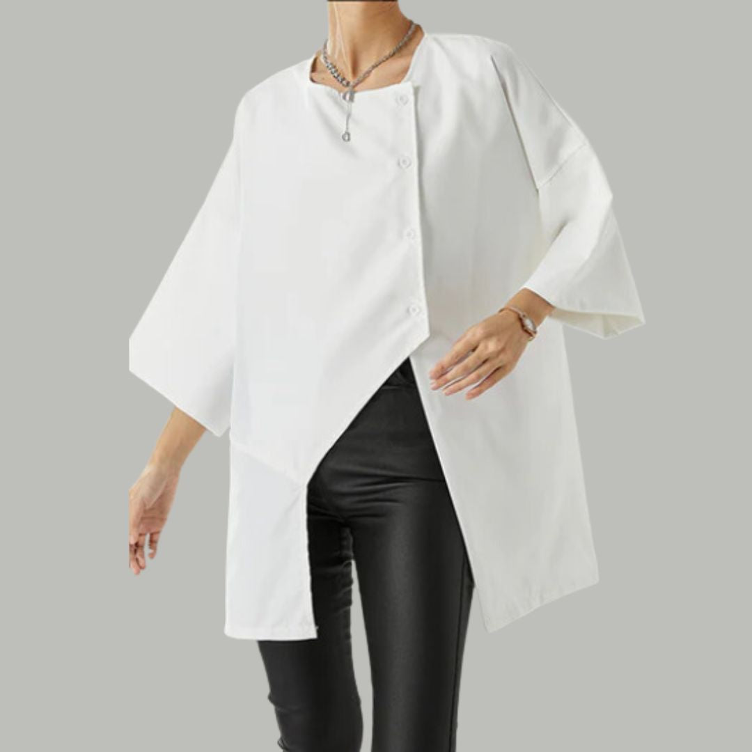 Barbara - Elegante asymmetrische blouse