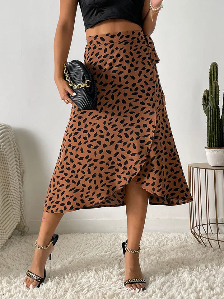 Wikkelrok boho stijl asymmetrische print zomer - Isadora