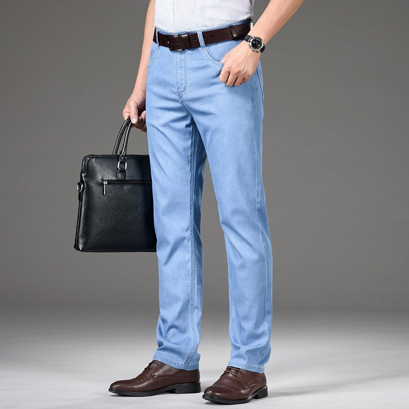 Rechte stretch katoenen herenjeans - Mateo