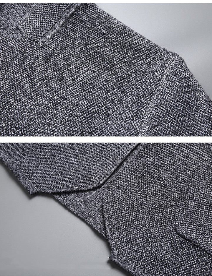 Gebreid herenjack met maokraag - Karl