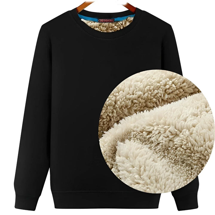 Marie - Knus contrast sweatshirt met ronde hals en fleece voering