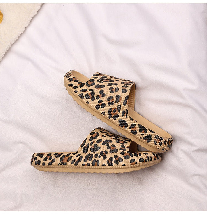Damesslippers met luipaardprint - Malika