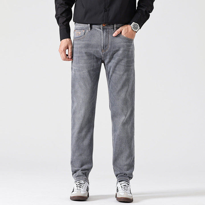 Rechte jeans met grijze afwerking - Torleif