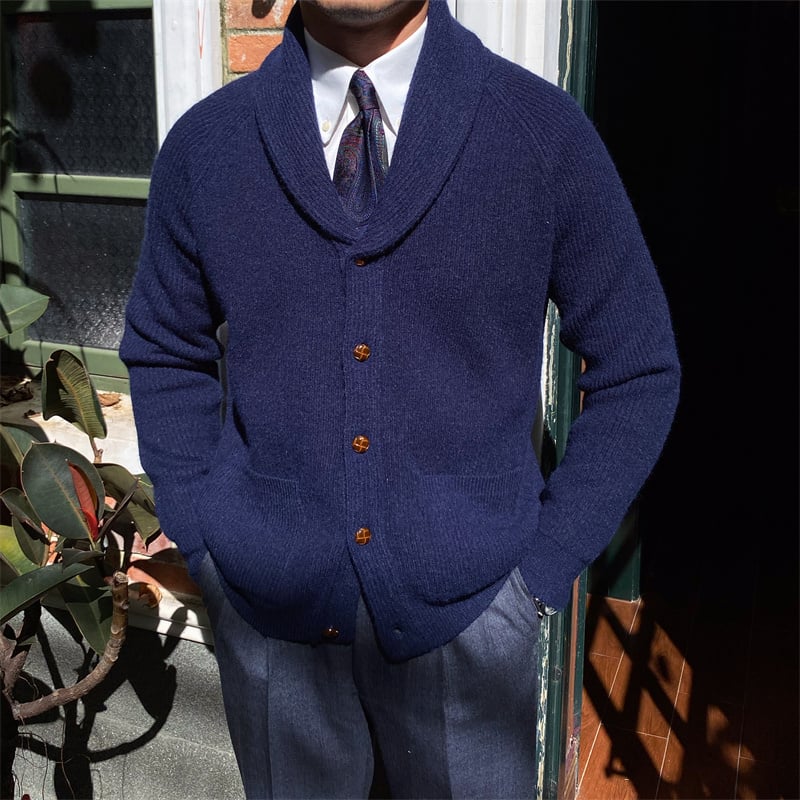Elegant gebreid herenvest met klassieke revers - Davide