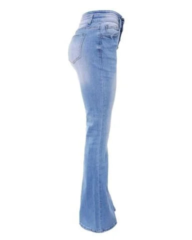 Kerryl - Denim broek met hoge taille