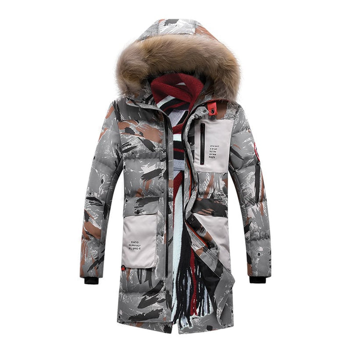 Gewatteerde parka met camouflageprint voor heren - Leonard