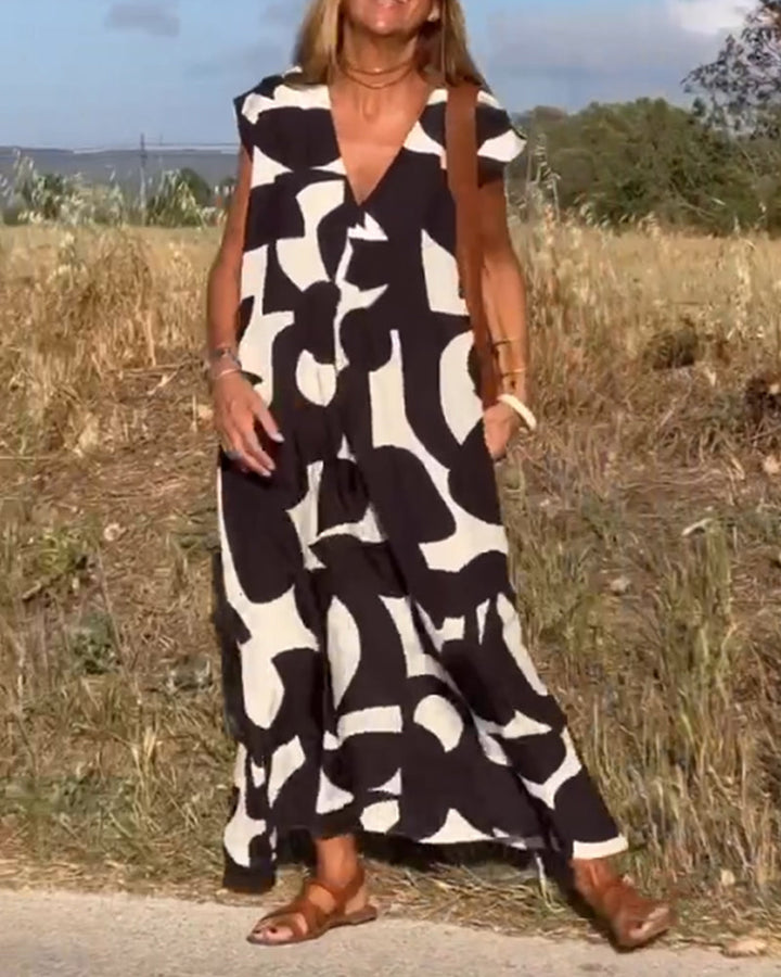 Marina - Elegante zomerjurk met print