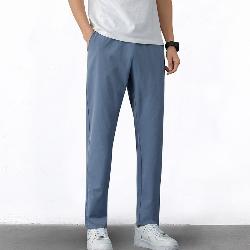 Slim fit geweven stretchbroek voor heren - Elias