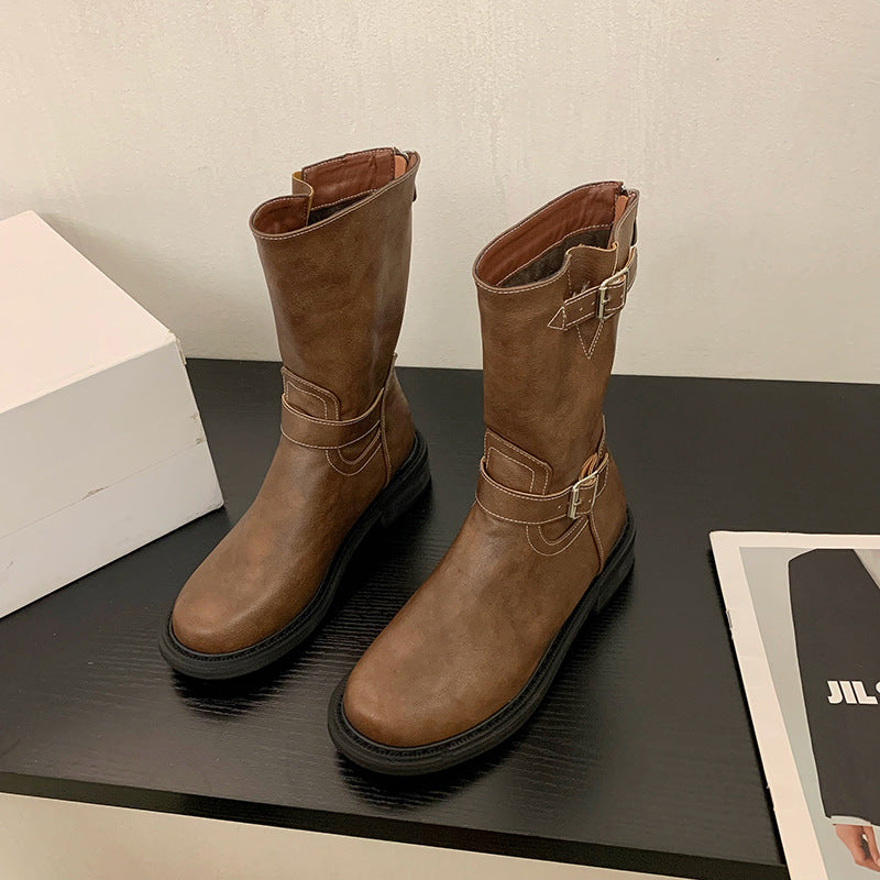 Westernlaarzen met gespen voor dames - Miriam