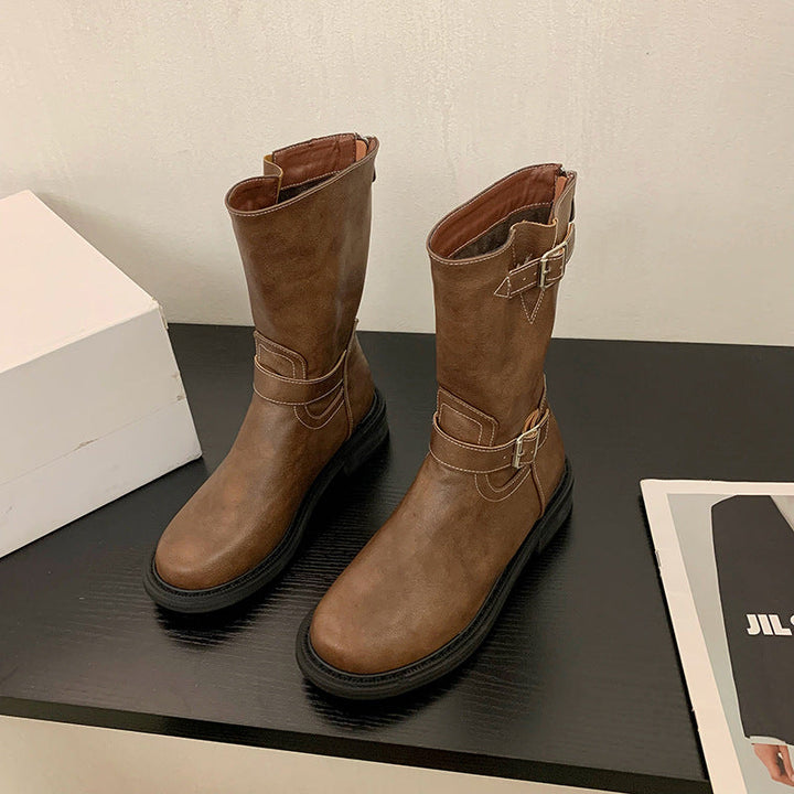 Westernlaarzen met gespen voor dames - Miriam