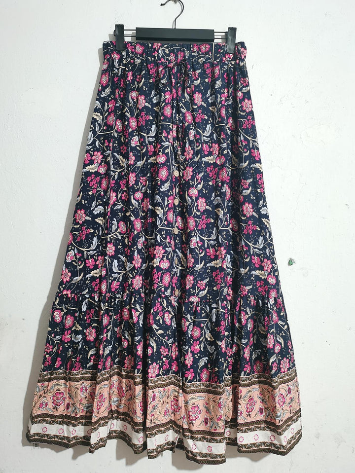 Damesrok met hoge taille en split in zomerstijl - Liora