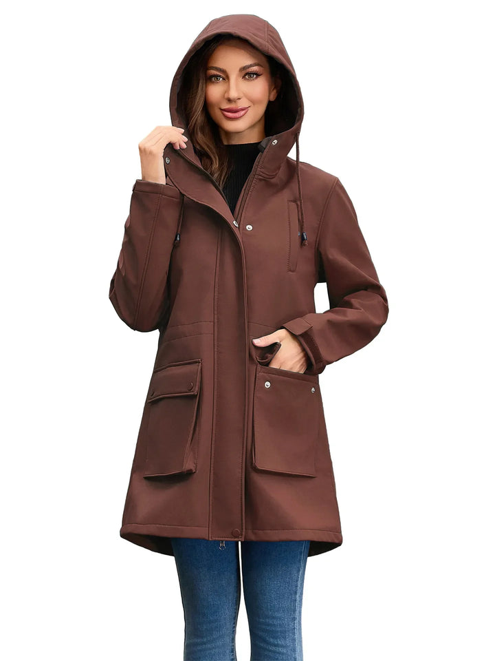 Waterdicht softshell damesjack met capuchon - Elina