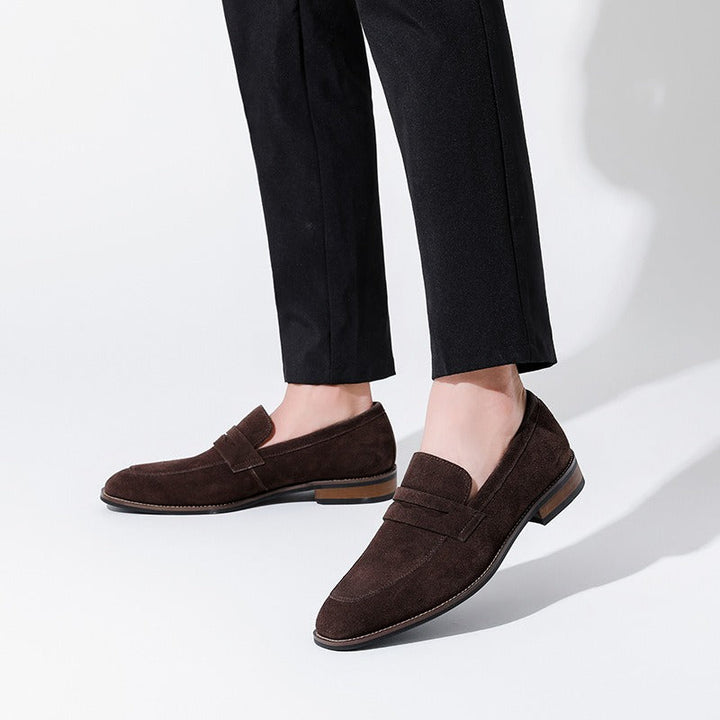 Klassieke herenschoenen in bruin suèdeleer - Lancaster