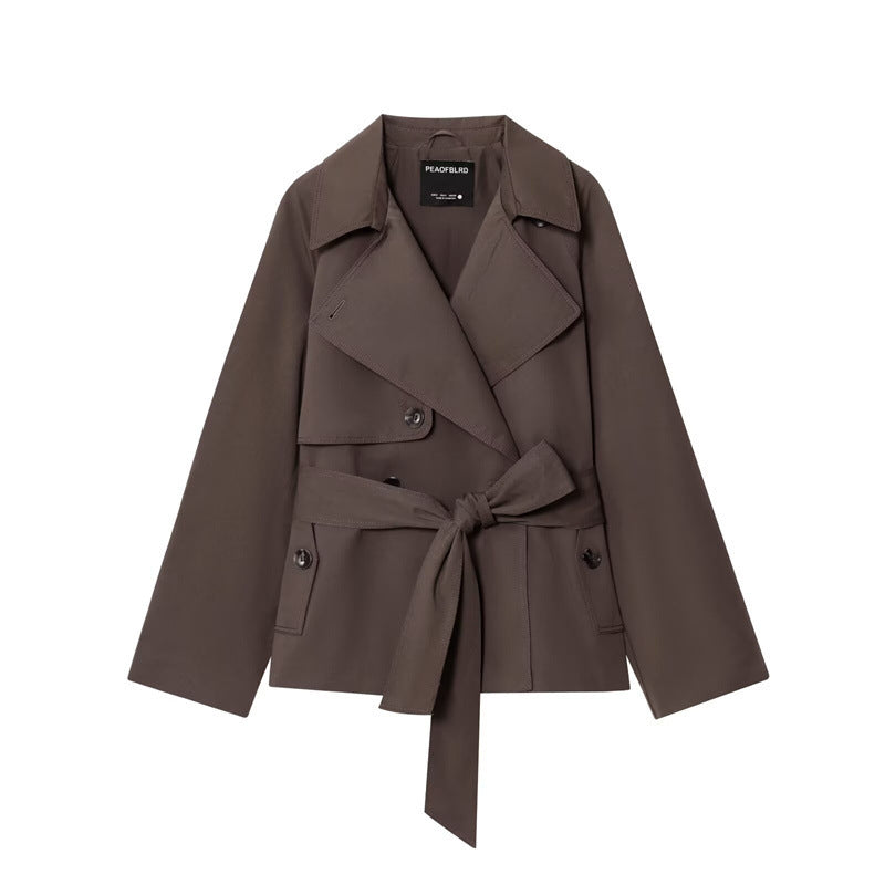 Losvallende korte trenchcoat voor dames - Elayne