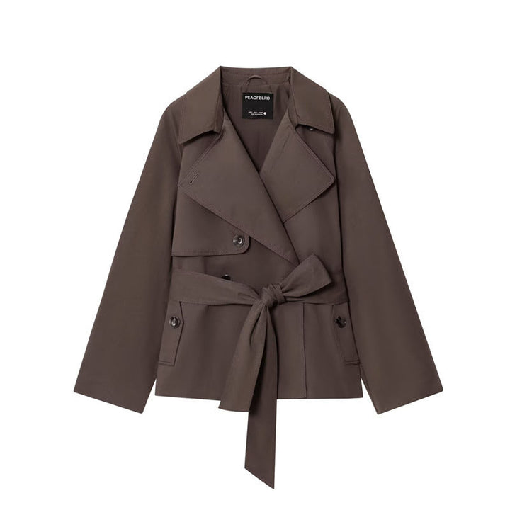 Losvallende korte trenchcoat voor dames - Elayne