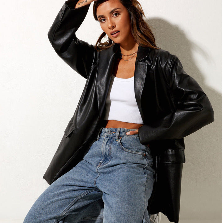 Damesschoen met leereffect - Neyra