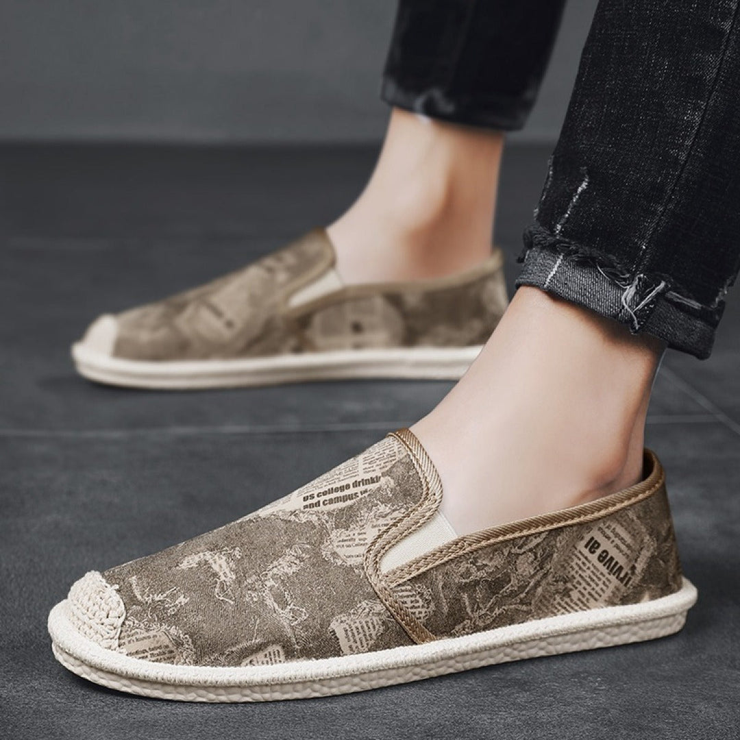 Platte herenschoenen zonder veters periodiek ontwerp - Arlen