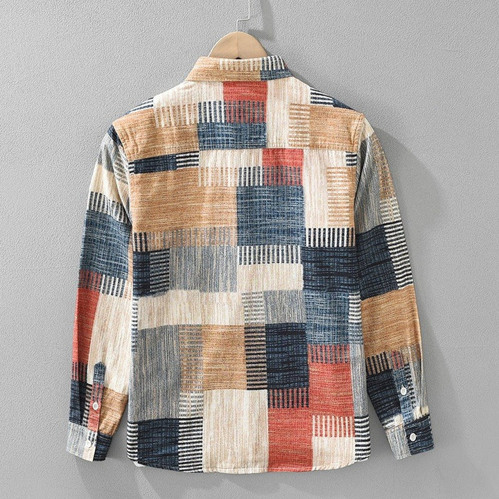 Herenoverhemd katoenen patchworkprint casual stijl - Hector