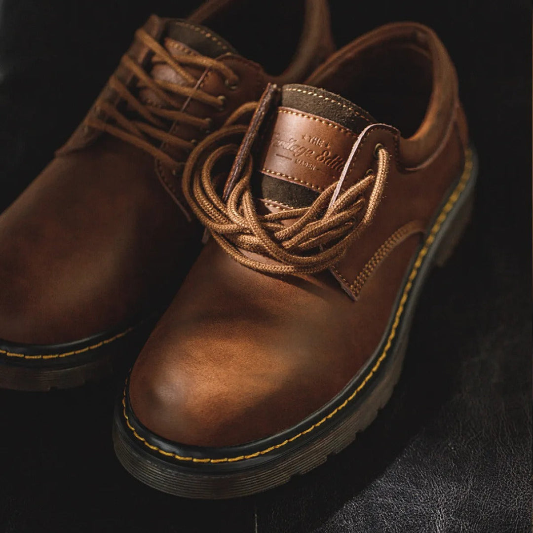 Heren casual stijl echt lederen lage schoenen - Ernesto