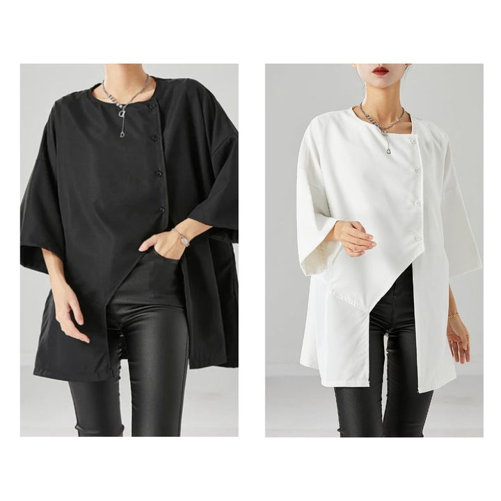 Barbara - Elegante asymmetrische blouse