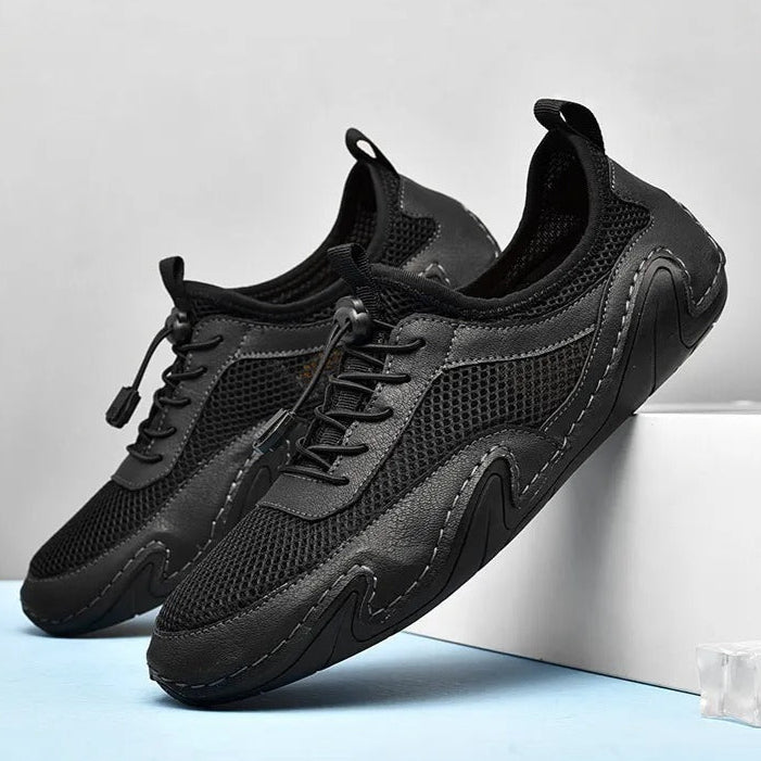 Ademende herentrainers van mesh in casual design - Elías