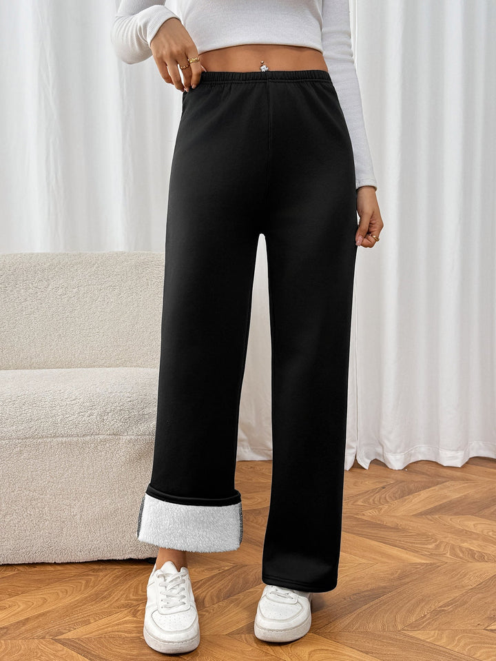Warme broek met fluweeleffect voor dames - Norelle