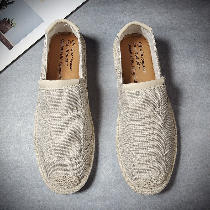 Donkergrijze ademende canvas herenschoenen - Dorian