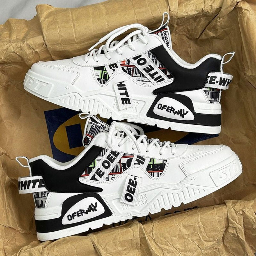 Herensneakers met dikke zolen en stedelijk grafisch ontwerp - Axel