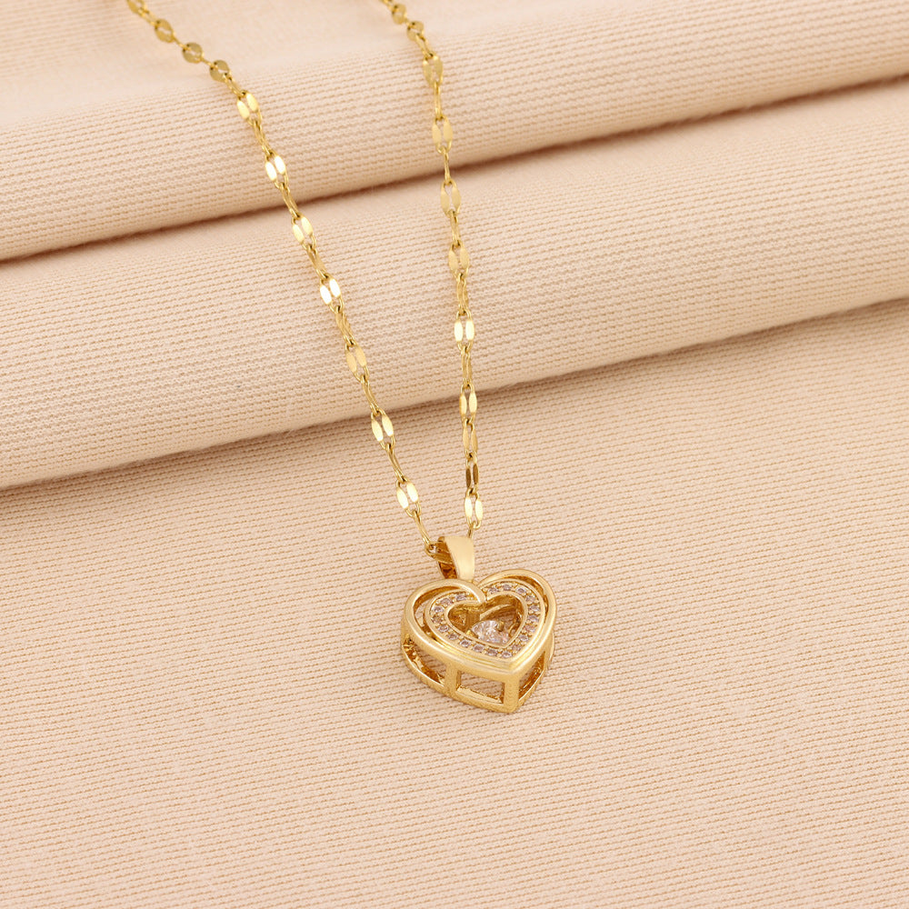 Dubbele hart ketting vrouw - Liora