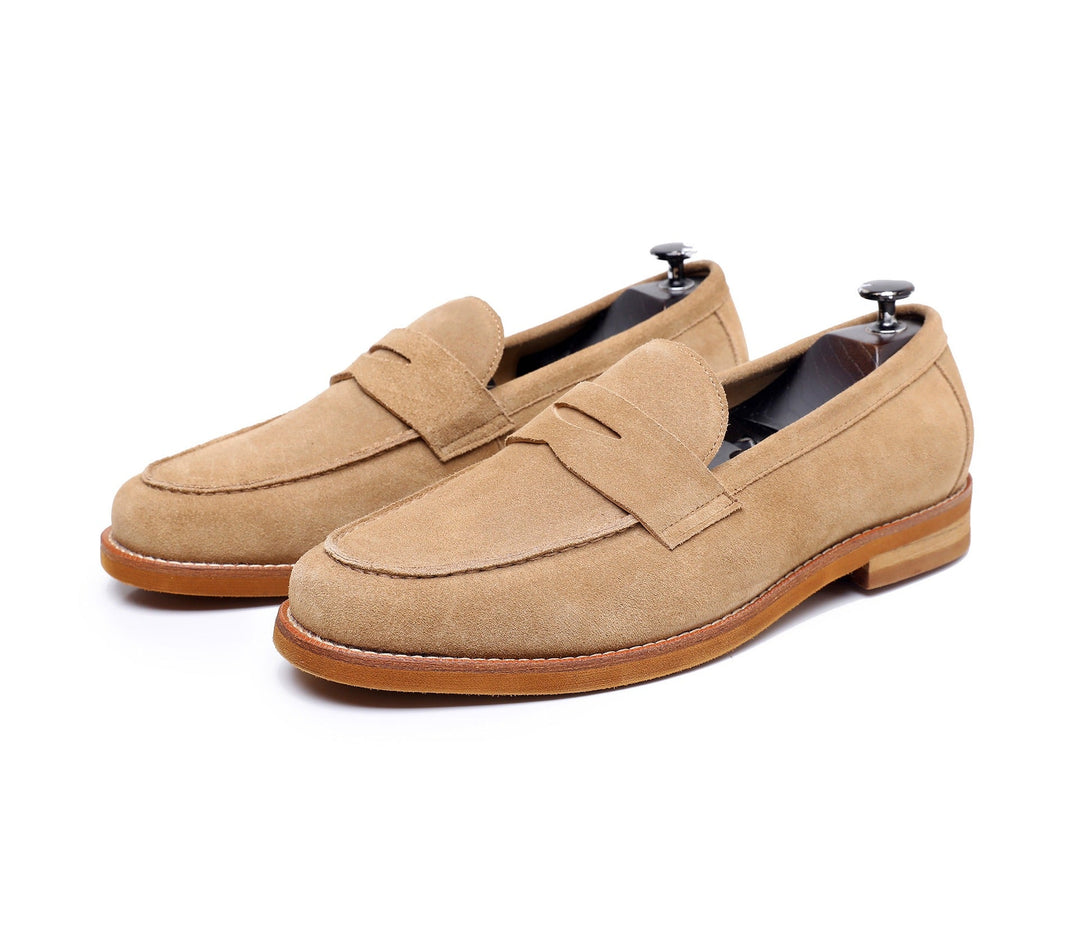 Heren bruine klassieke stijl echt leren loafers - Whitmore