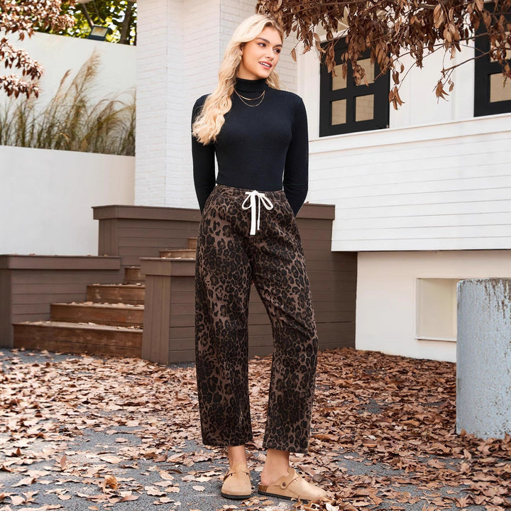 Rechte damesbroek met elastische tailleband - Naydine