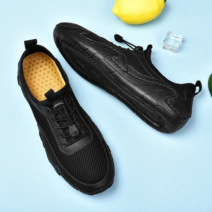 Ademende herentrainers van mesh in casual design - Elías