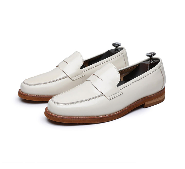 Heren bruine klassieke stijl echt leren loafers - Whitmore