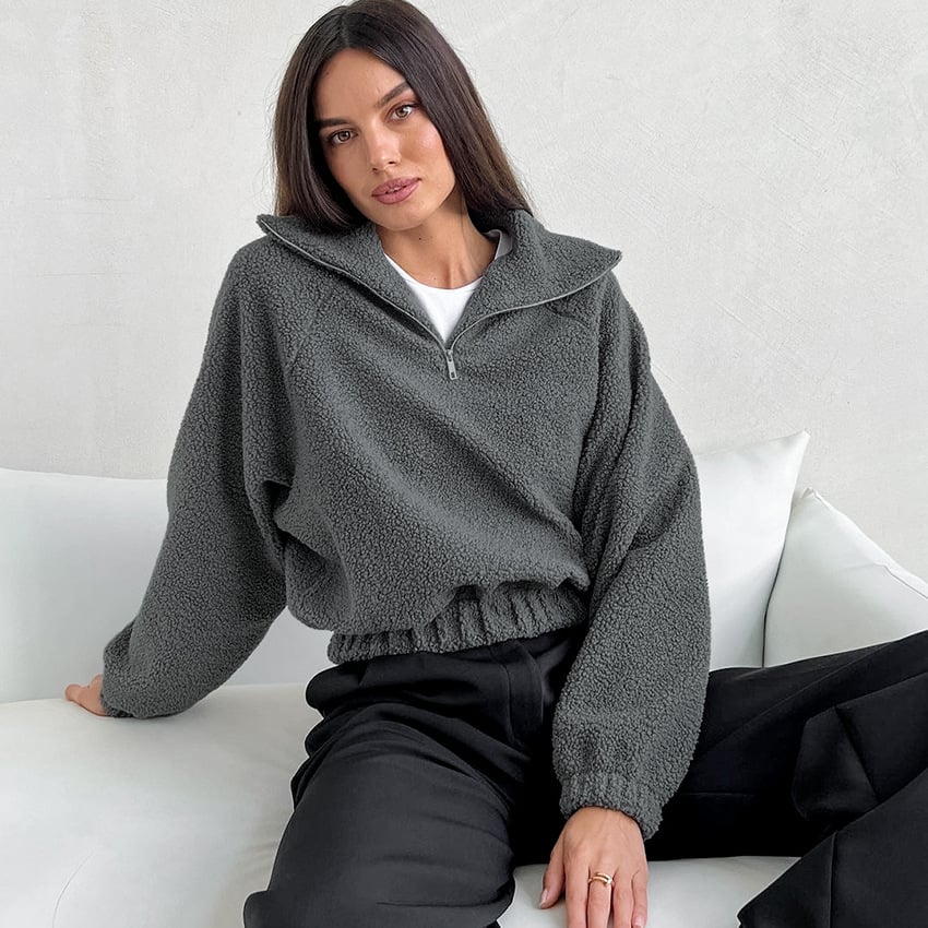 Damesjas met pluchestructuur - Ervaya